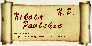 Nikola Pavlekić vizit kartica